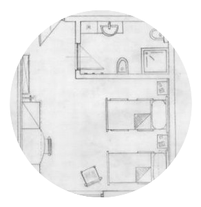 Progetto di una stanza degenza di una residenza per anziani